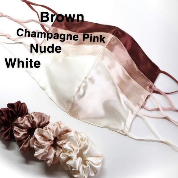 SILK FACE MASK WITH SCRUNCHIE - Picture 7 of 14